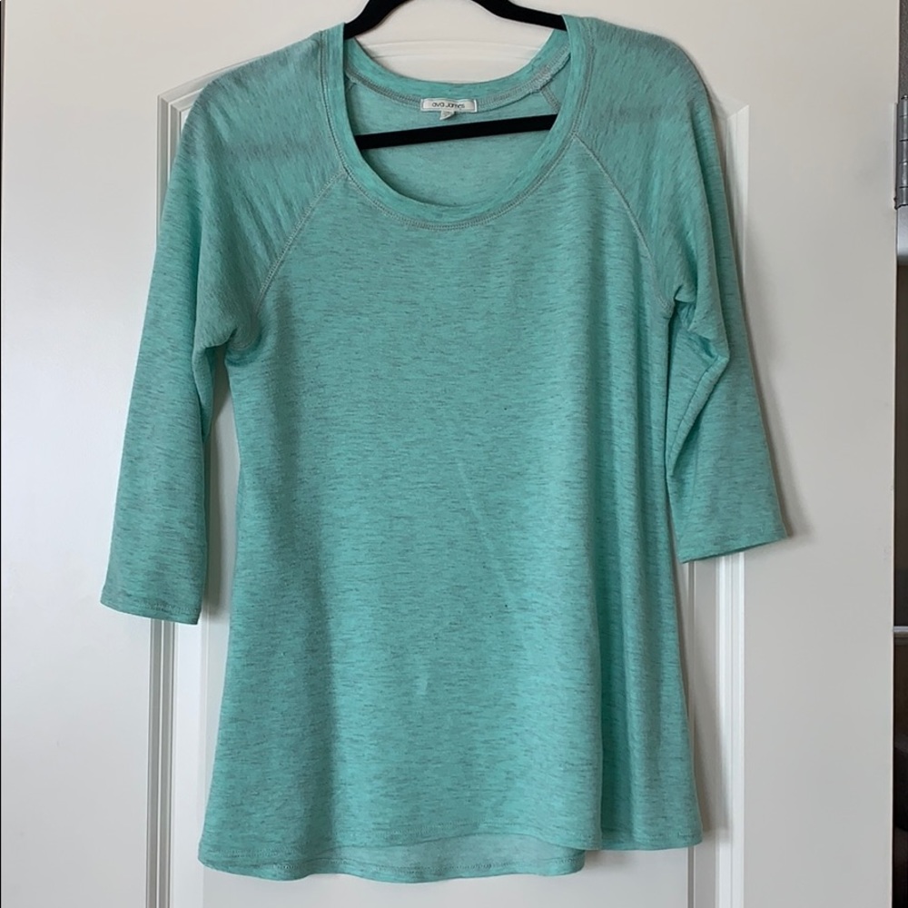 Turquoise Quarter Sleeve Top - Small!